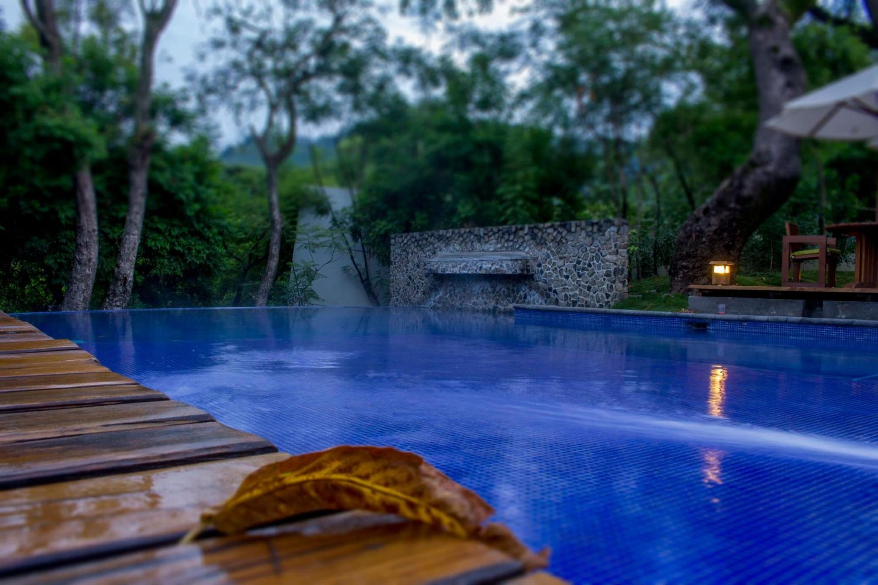 Indoor pool, outdoor pool, pool loungers