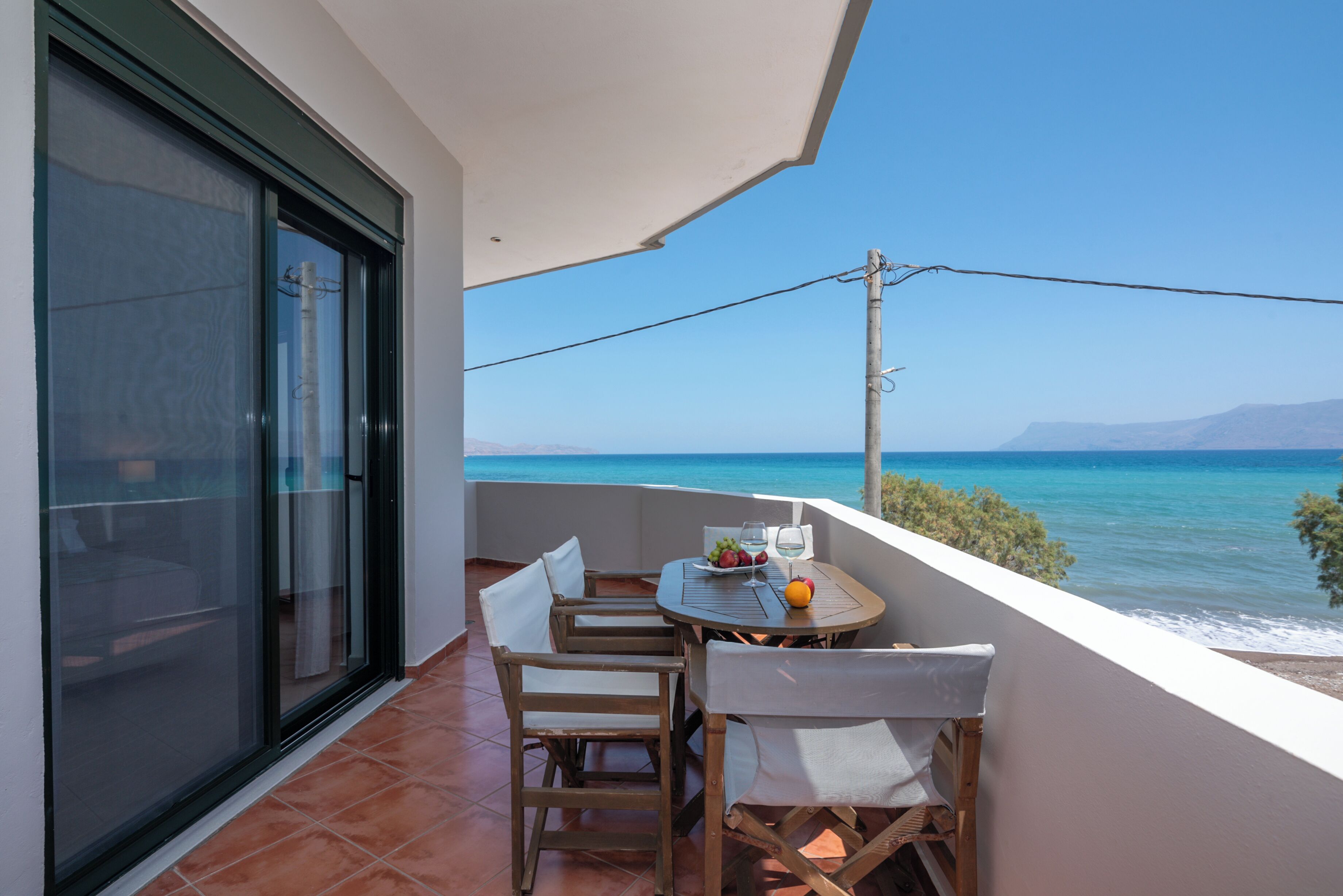 Junior suite, sea front | Terrace/patio