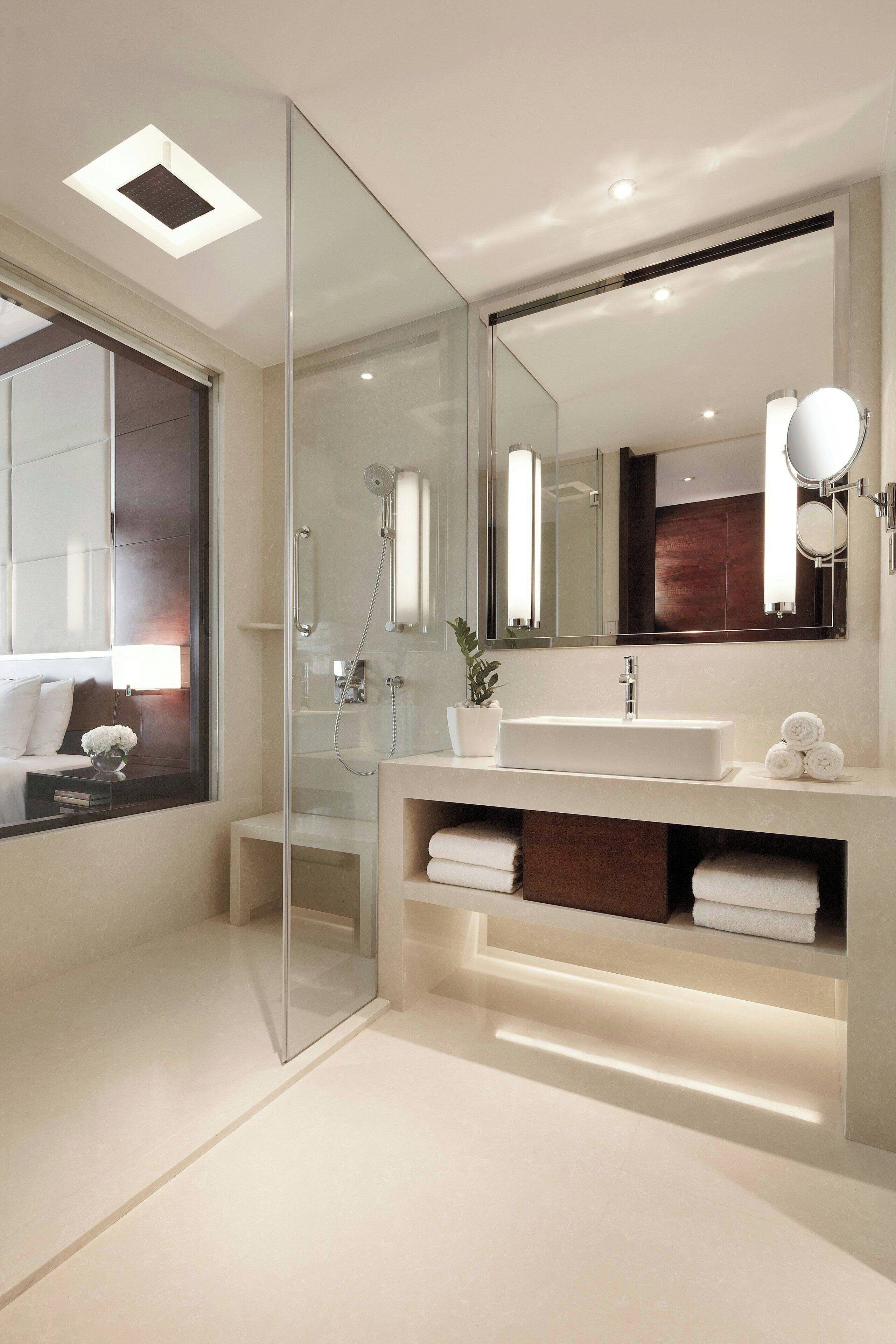 shower, rainfall showerhead, free toiletries, hair dryer