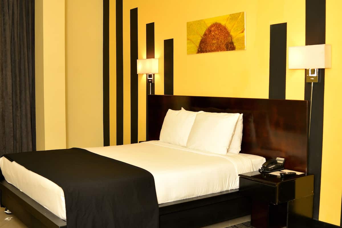 in-room safe, desk, blackout curtains, iron/ironing board