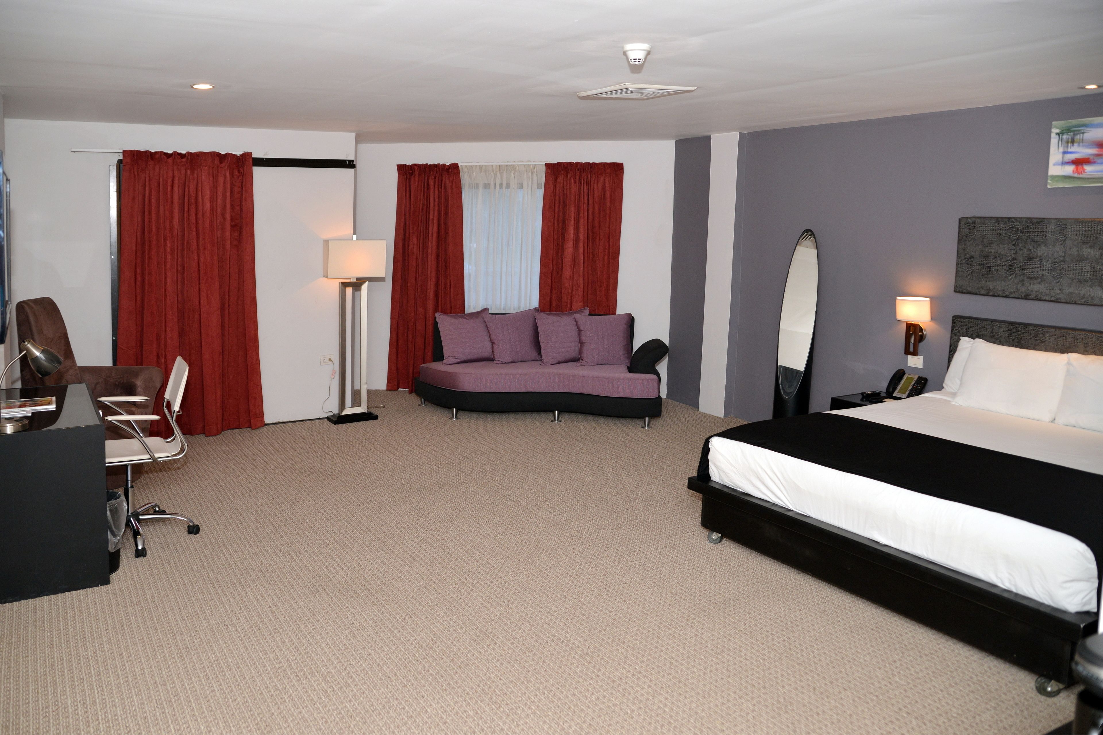 in-room safe, desk, blackout curtains, iron/ironing board