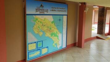Mapa de Liberia, Guanacaste, que destaca el Hotel, Bar y Restaurante Las Espeletas.