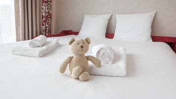 Free minibar, in-room safe, desk, blackout curtains