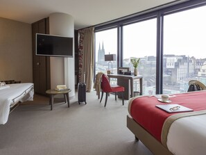 Free minibar, in-room safe, desk, blackout curtains