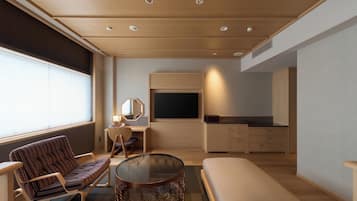 Premium kamer, niet-roken (Kyo Premium,Executive King) | Luxe beddengoed, donzen dekbedden, een kluis op de kamer, een bureau