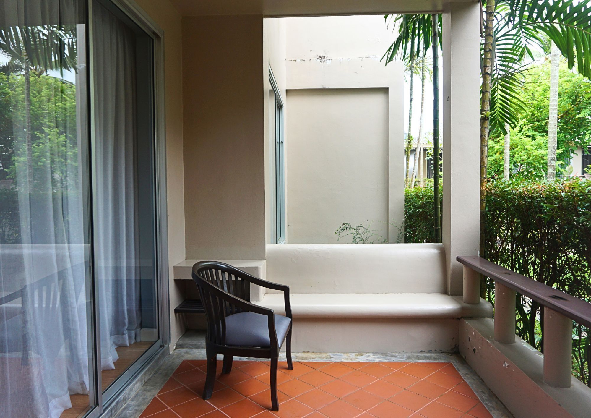 one bedroom villa pool view | living area | 32-inch lcd tv with satellite channels, tv