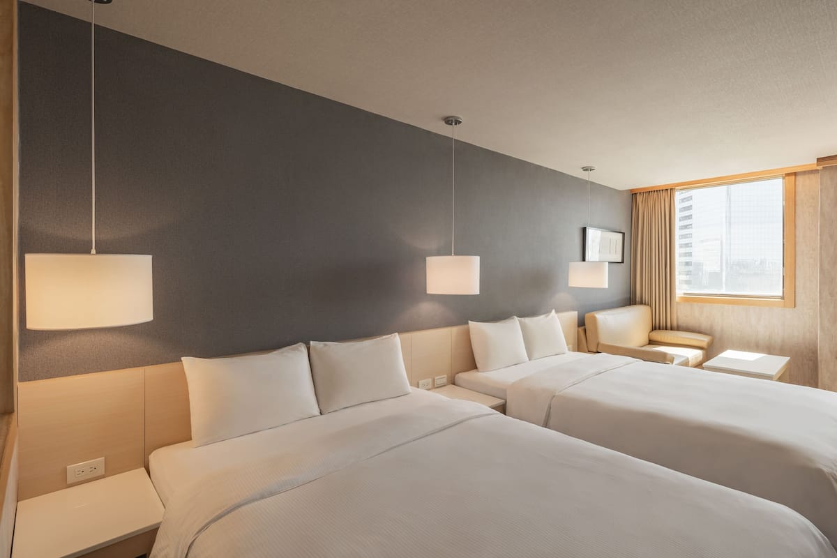 deluxe room, 2 double beds, harbour view | premium bedding, down duvets, pillow-top beds, individually decorated