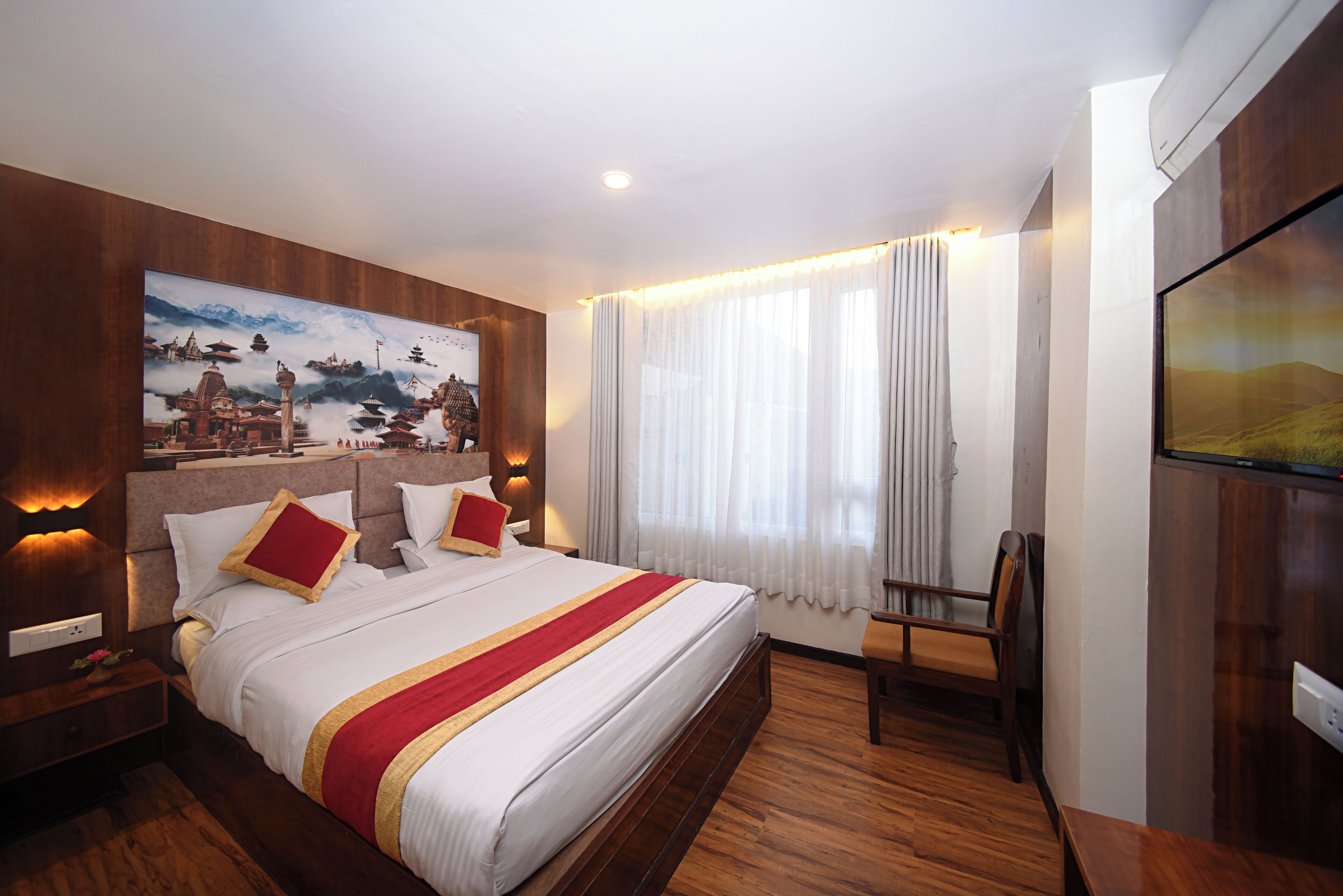 deluxe double room | in-room safe, desk, soundproofing, iron/ironing board