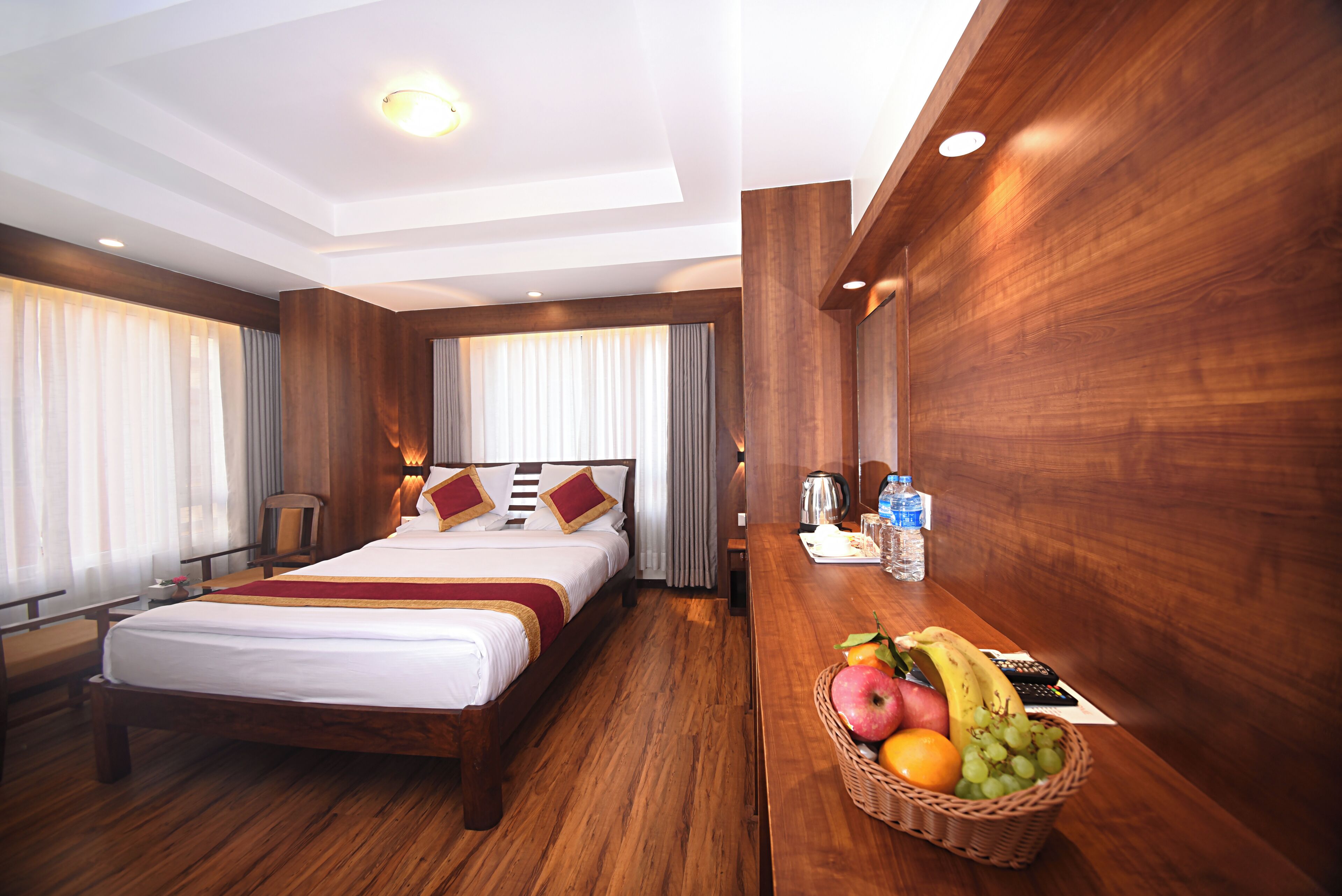 deluxe double room | in-room safe, desk, soundproofing, iron/ironing board