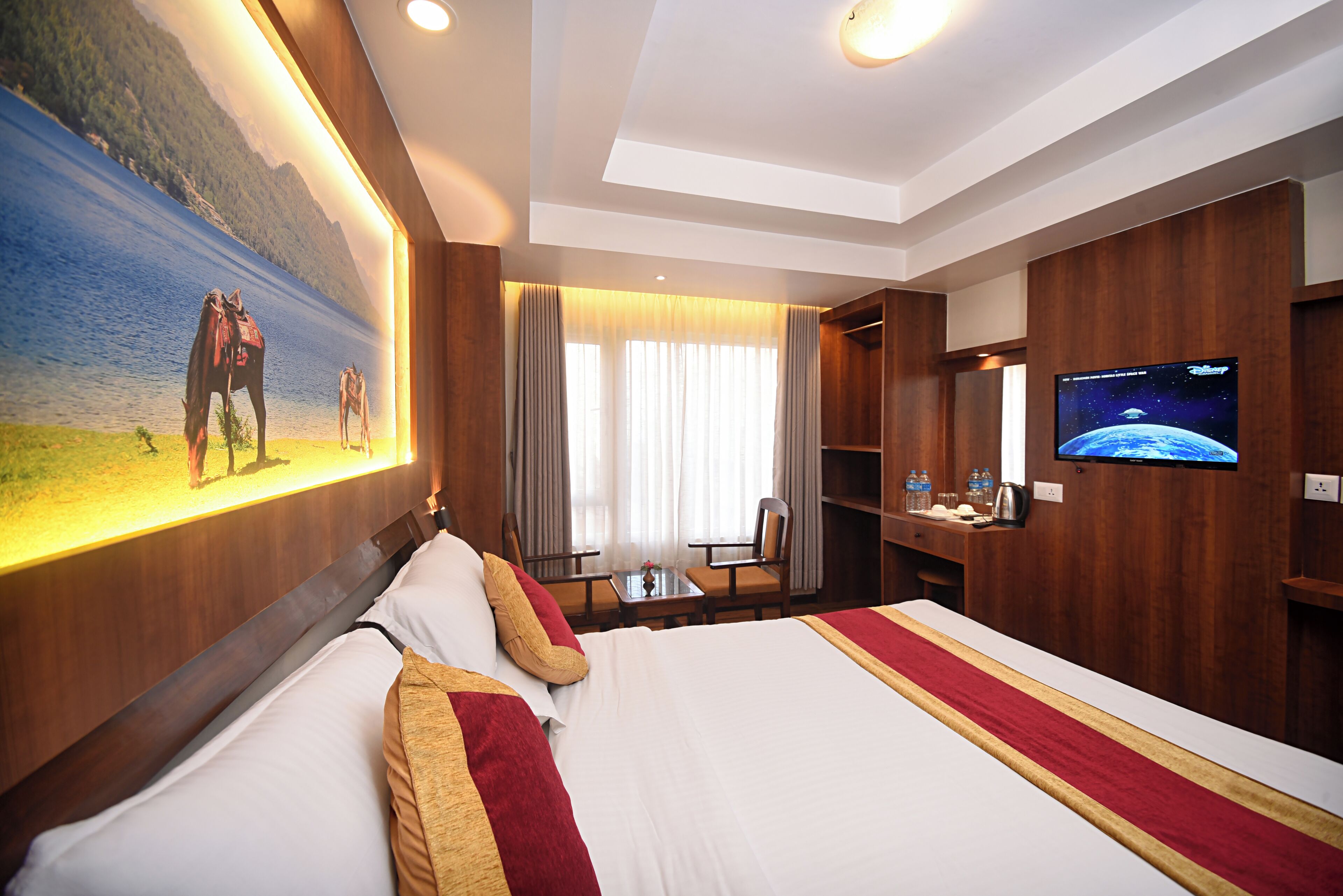 deluxe double room | in-room safe, desk, soundproofing, iron/ironing board