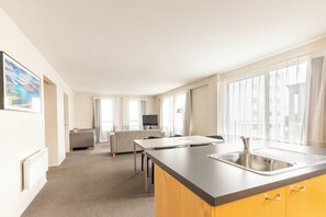 Apartment, 2 Bedrooms | Iron/ironing board, cribs/infant beds, free WiFi, bed sheets - Quest Cathedral Junction Serviced Apartments (Christchurch)