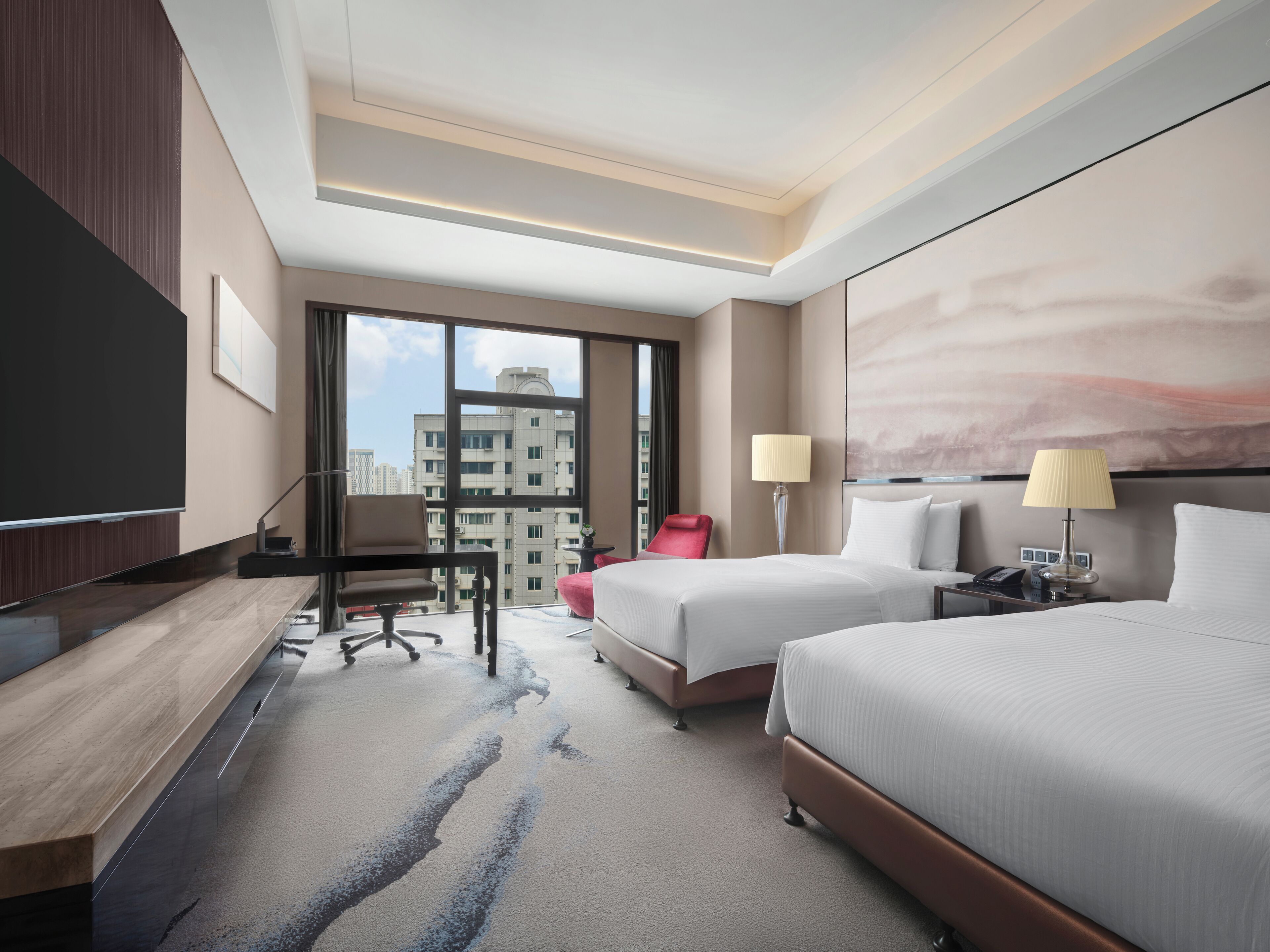 Chambre Supérieure avec lits jumeaux, 2 lits une place | Vue de la chambre