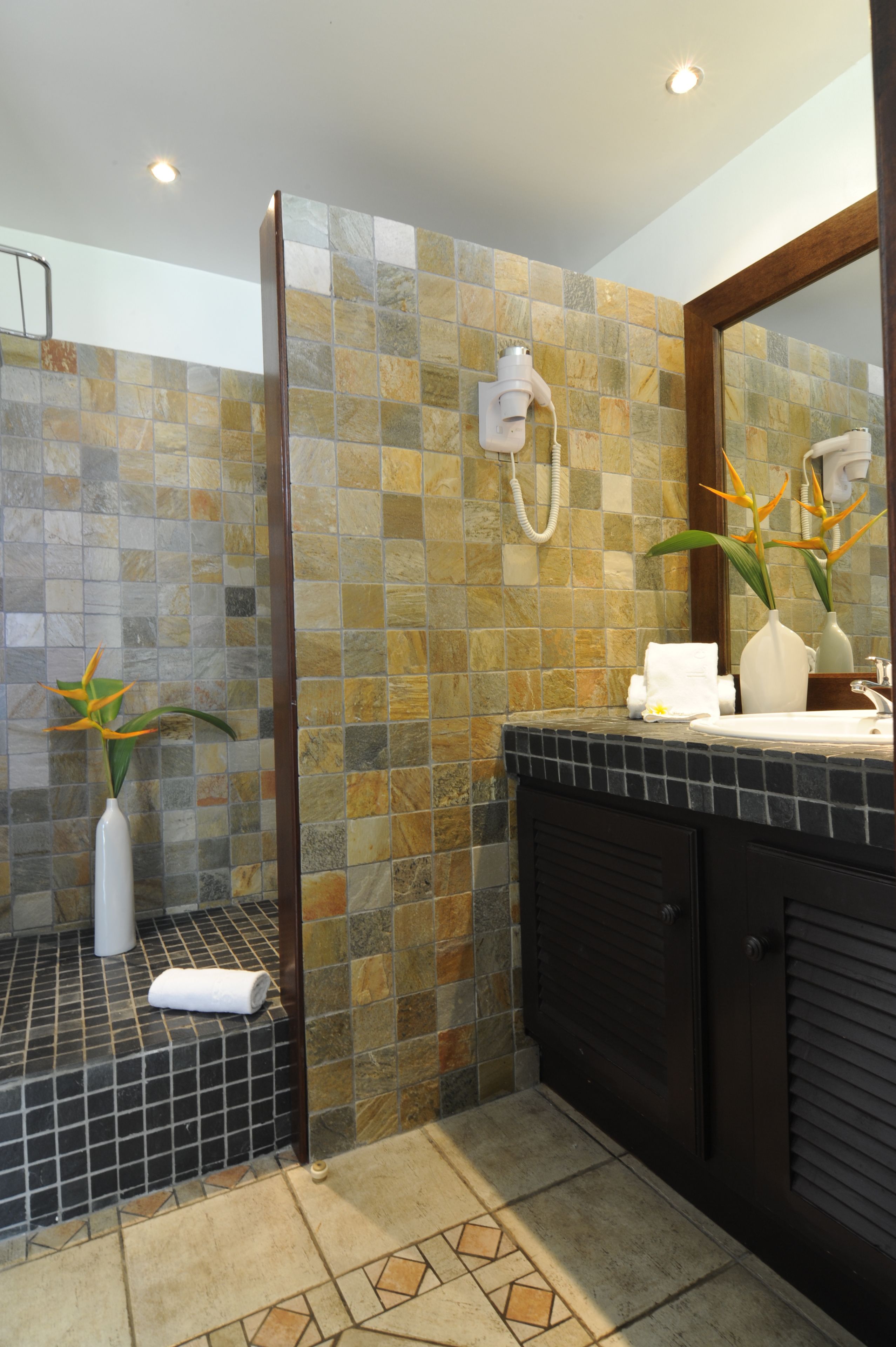 studio | bathroom | hair dryer, towels