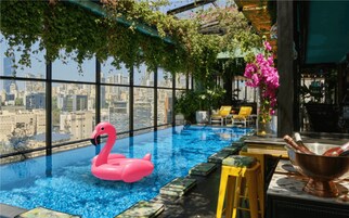Outdoor pool, open 6:00 AM to 6:00 PM, sun loungers