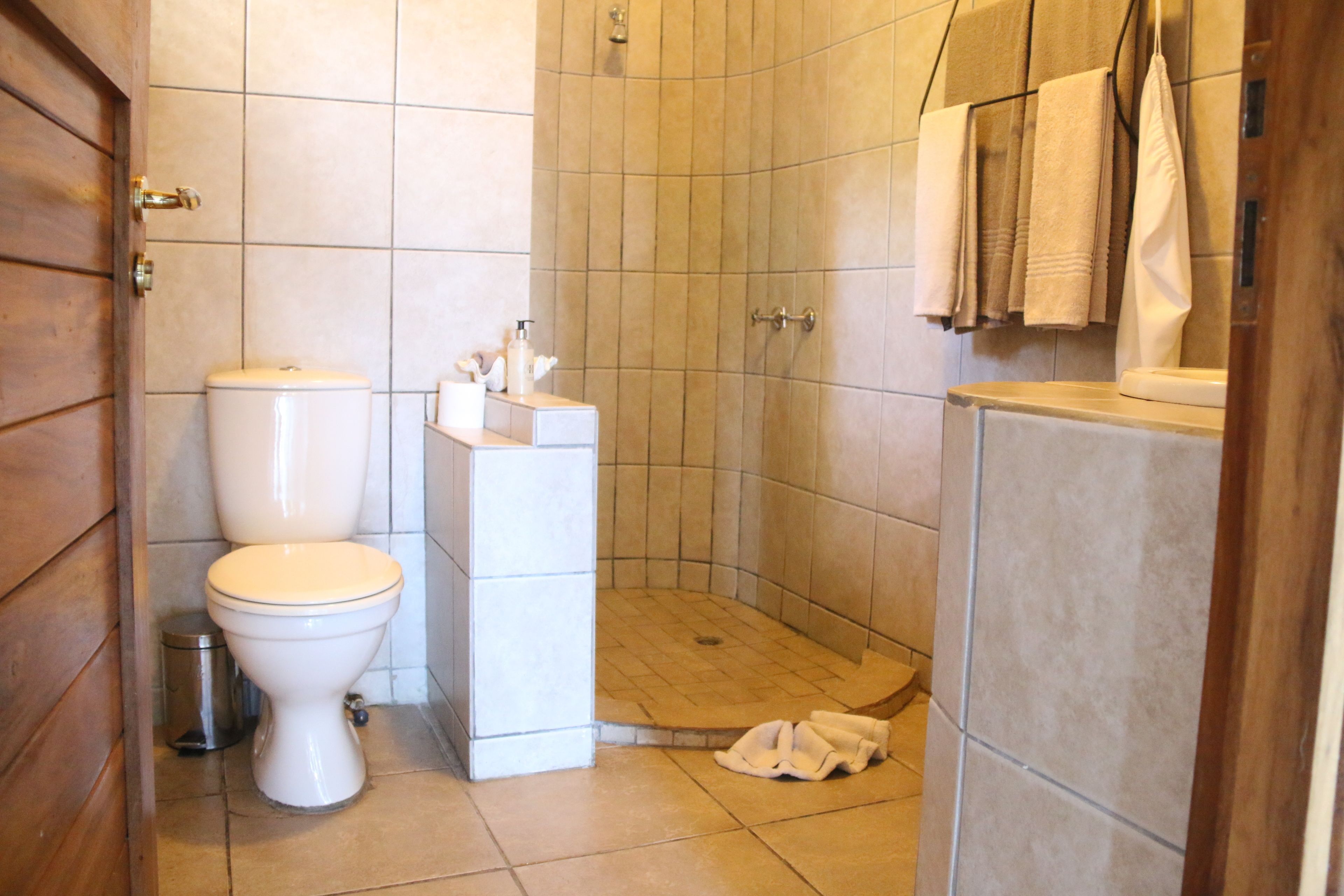 shower, free toiletries, towels