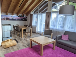 Penthouse, 3 Schlafzimmer, Bergblick (Matterhorn) | Wohnbereich