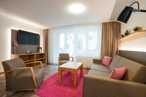 Appartement, balcon, vue montagne (Matterhorn) | Salle de séjour