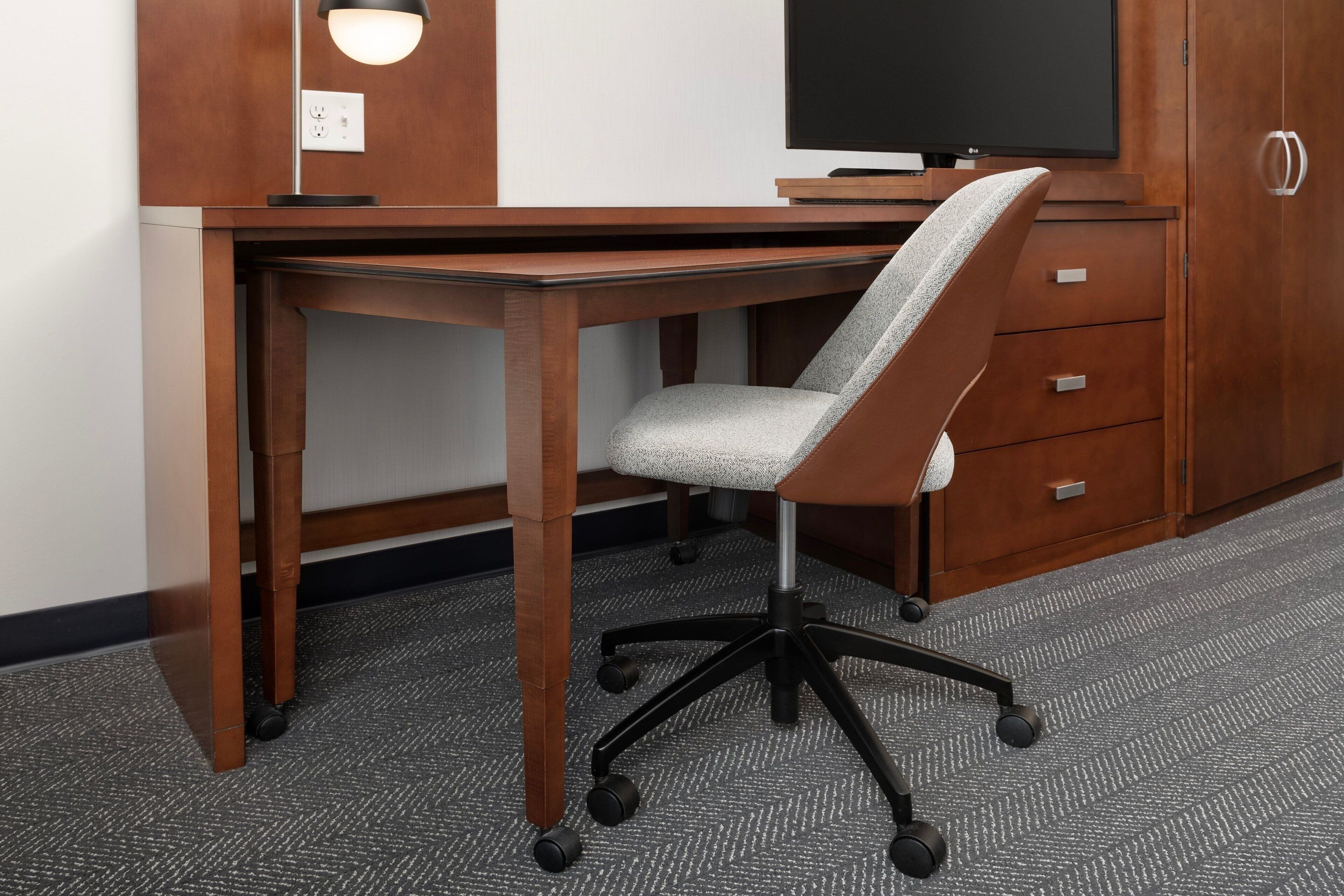 in-room safe, desk, blackout curtains, iron/ironing board