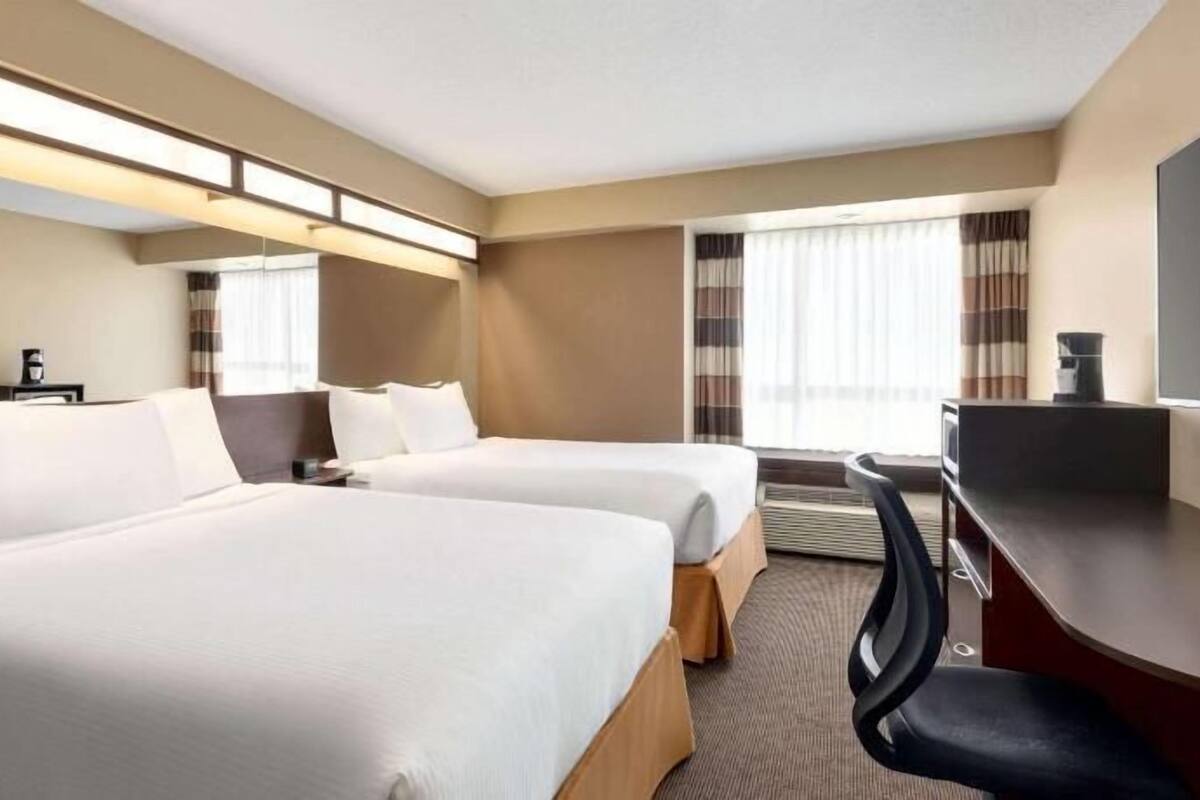 Desk, blackout drapes, iron/ironing board, free WiFi