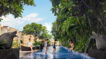 Outdoor pool, free cabanas
