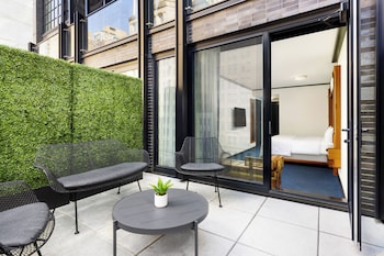 Room, 1 King Bed, Non Smoking, Terrace | 1 bedroom, hypo-allergenic bedding, down comforters, pillowtop beds at Le Meridien New York, Central Park by Marriott