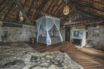 Suite Ocean View King Bungalow | Premium bedding, pillowtop beds, in-room safe, individually decorated at Diamante K - Inside Tulum National Park
