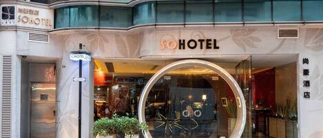 Majoituspaikan julkisivu