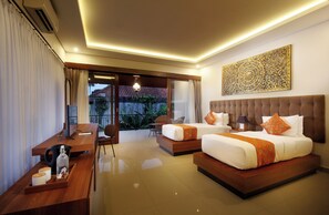 Minibar, rollaway beds, free WiFi, bed sheets - Putri Ayu Cottages (Ubud)