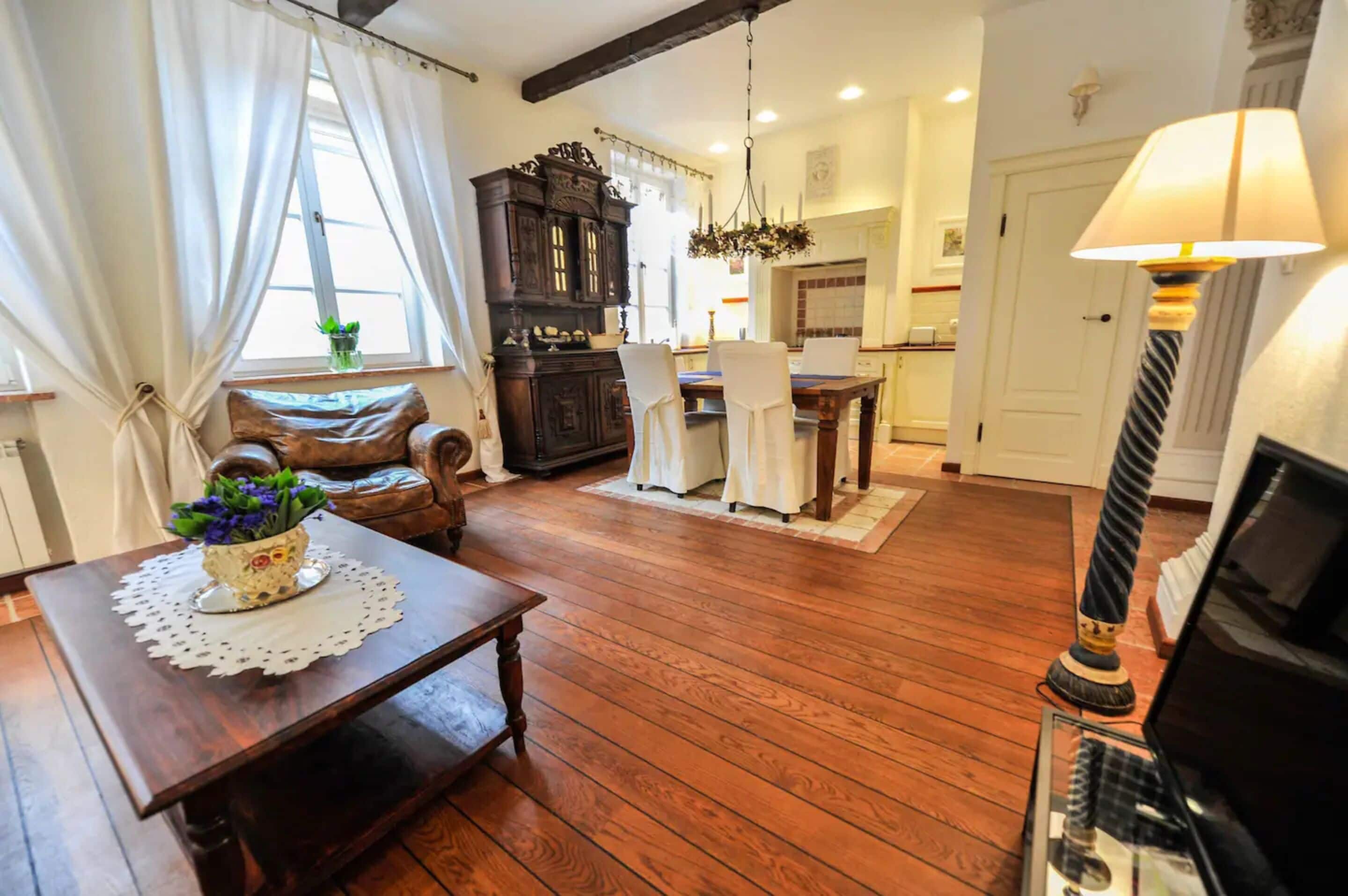 Apartment | Living room | 42-inch flat-screen TV with cable channels, LCD TV, DVD player