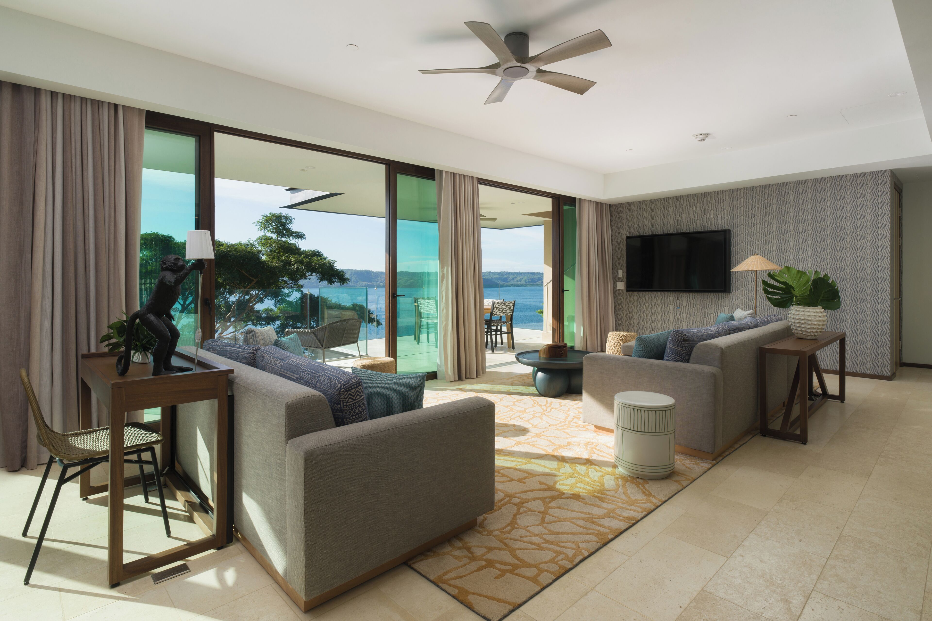 penthouse, 3 bedrooms | living area | 42-inch smart tv with cable channels, tv, ipod dock