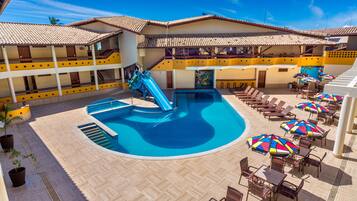 2 outdoor pools, pool umbrellas, sun loungers