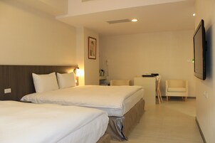 Blackout curtains, free WiFi, bed sheets