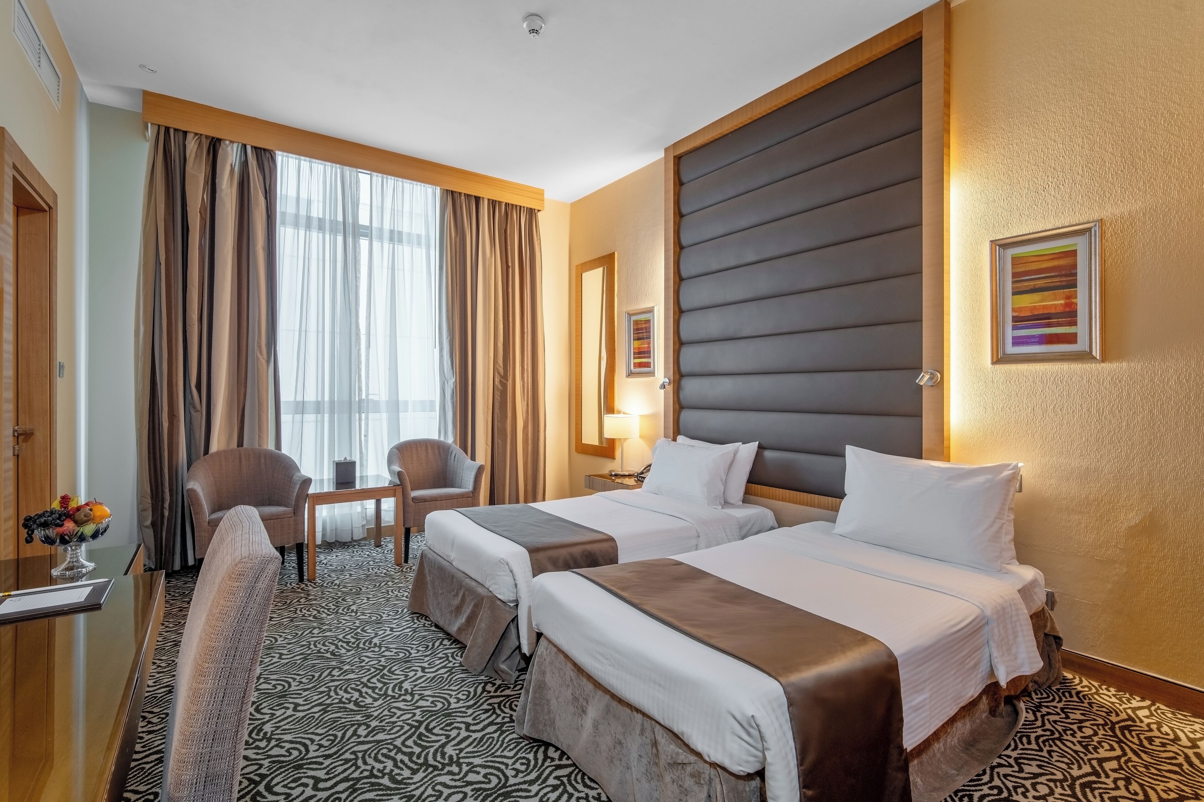 Hypo-allergenic bedding, minibar, in-room safe, individually decorated