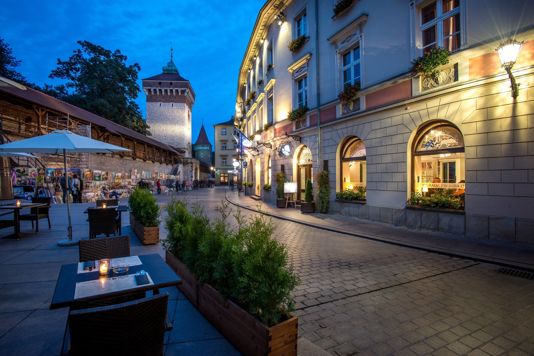 Front of property – evening/night