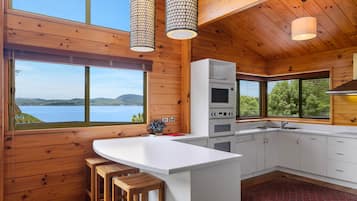 Fridge, microwave, electric kettle, freezer