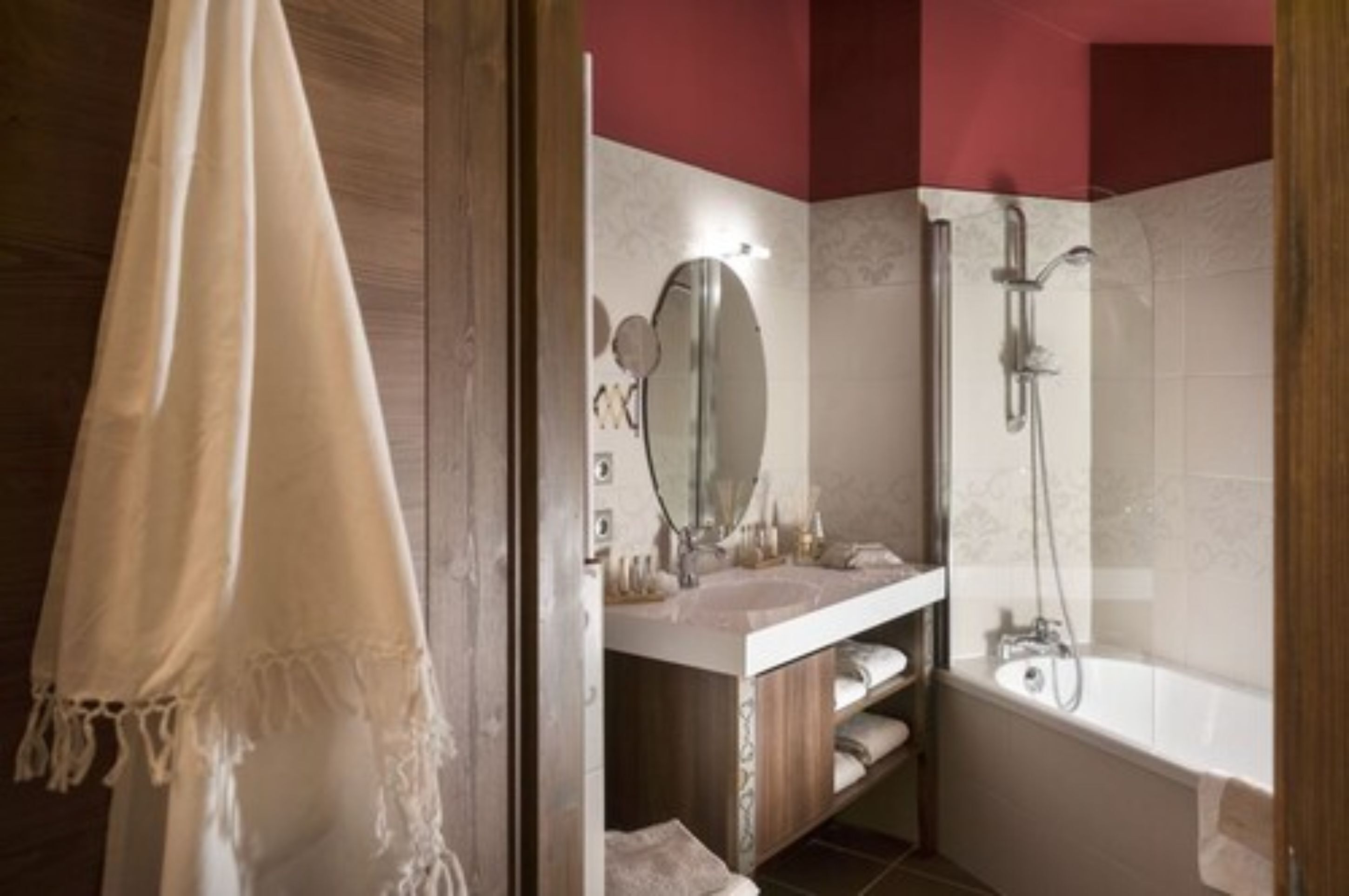 prestige suite | bathroom | hair dryer, bathrobes, slippers, towels