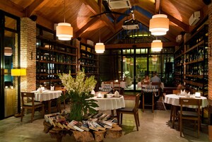 Breakfast, lunch, dinner served; international cuisine, pool views 