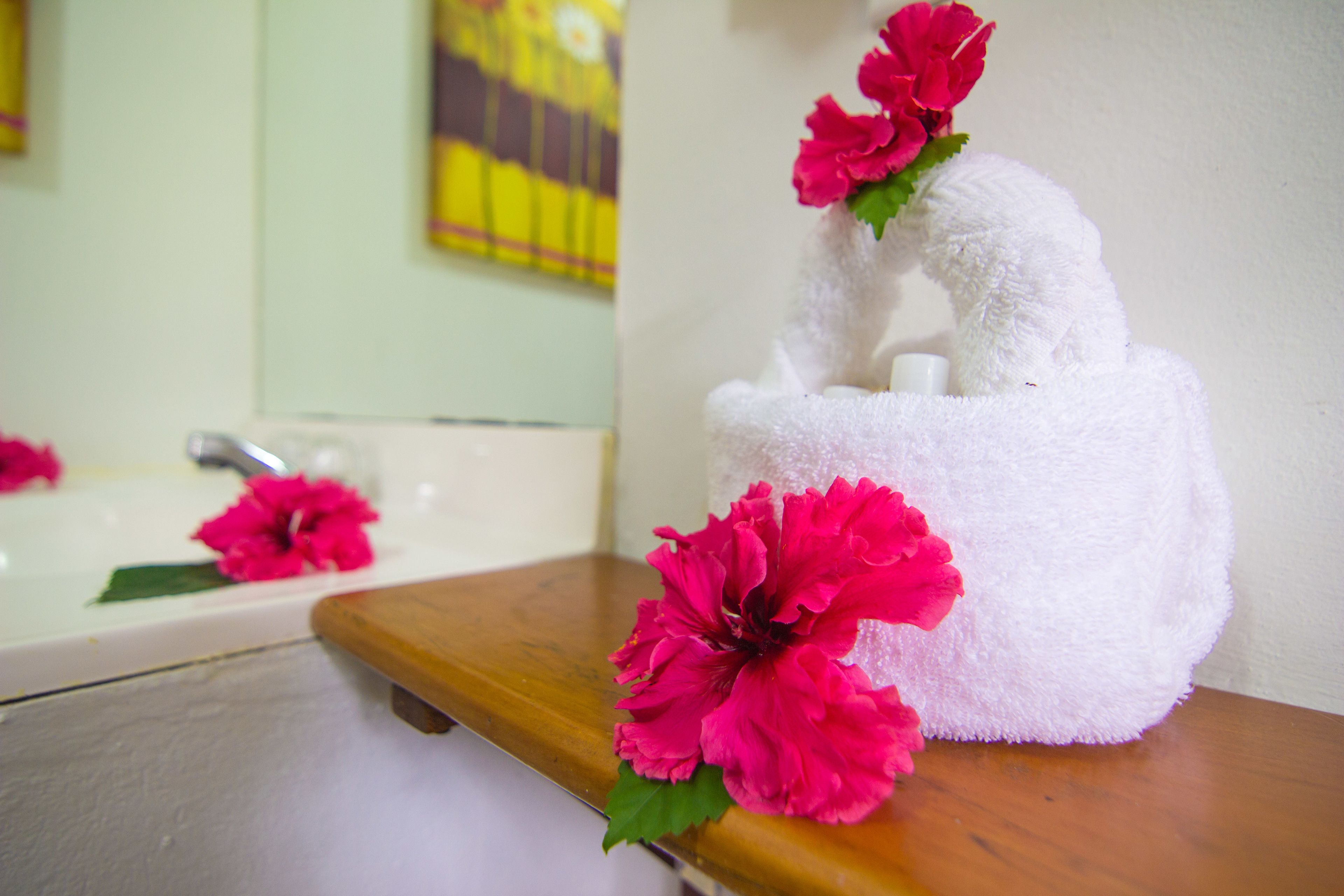 shower, eco-friendly toiletries, towels, soap