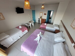 Quadruple Room, Sea View | Bed sheets - Pousada Tartaruga (Maragogi)