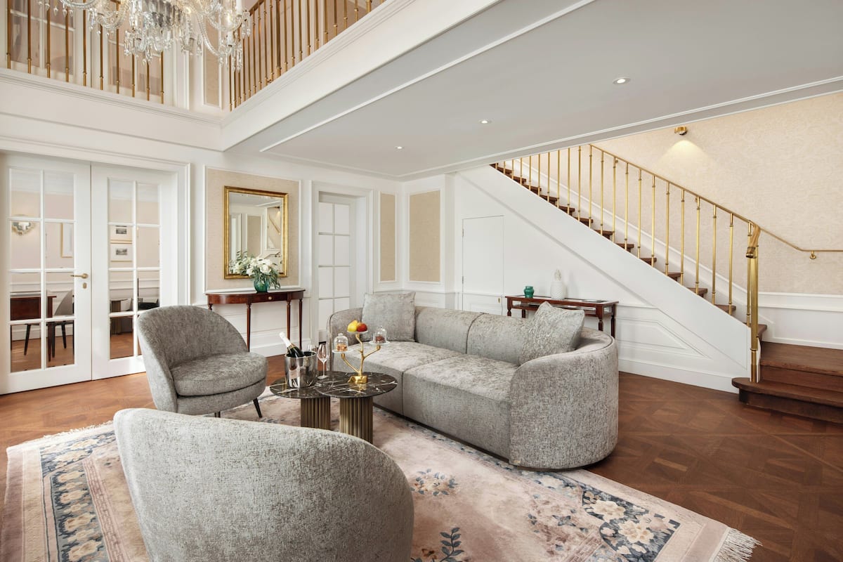 Duplex, 2 Bedrooms (Imperial Suite) | Living area | TV
