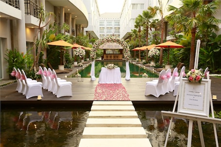 Outdoor wedding area