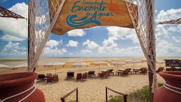 On the beach, beach bar