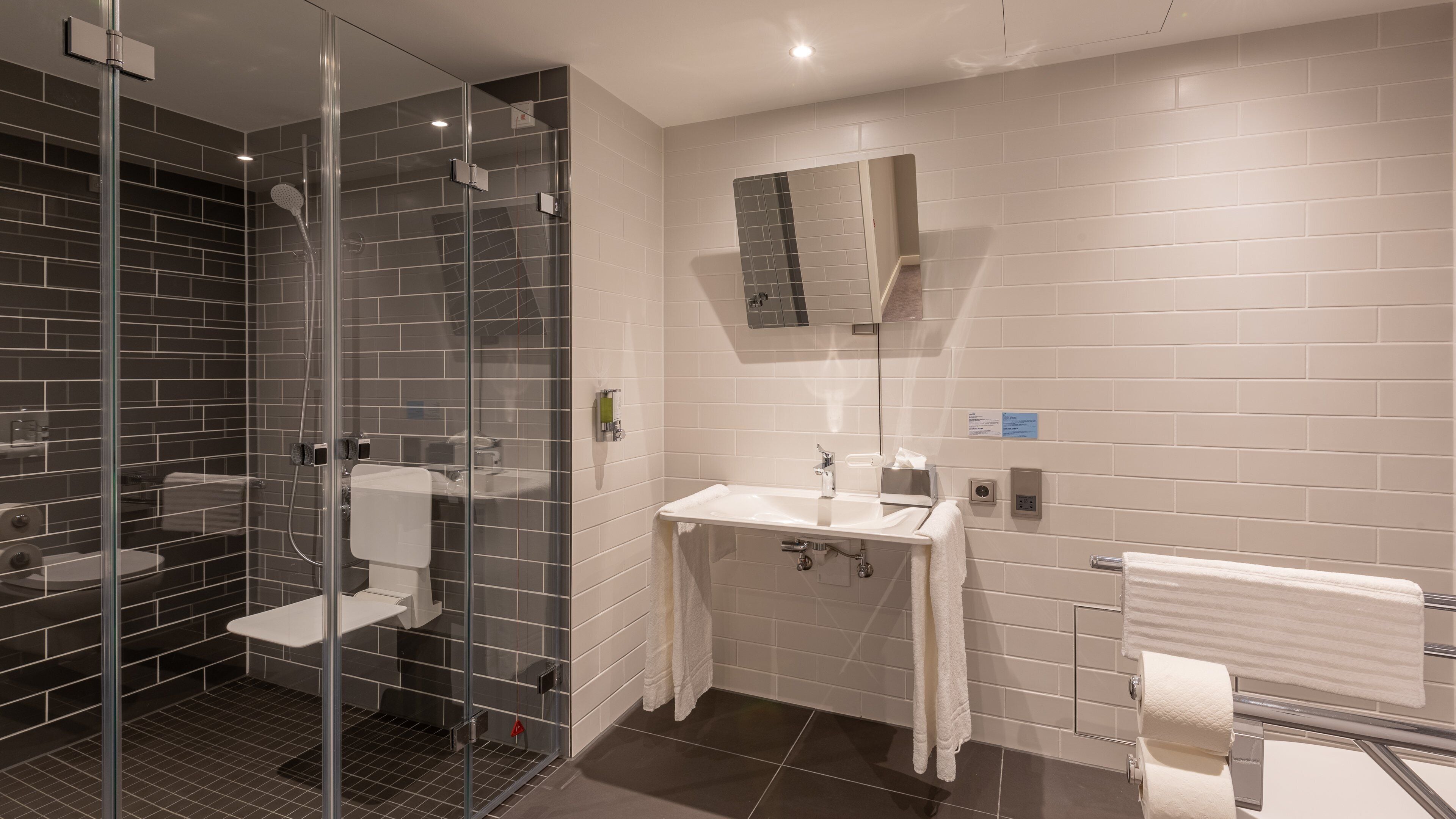 hair dryer, bathrobes, towels