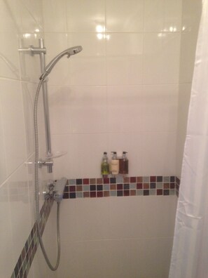 Shower, hydromassage showerhead, designer toiletries, hair dryer - The Bridge House (Isleworth)