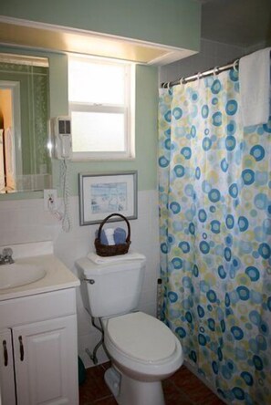 Douche, séchoir à cheveux