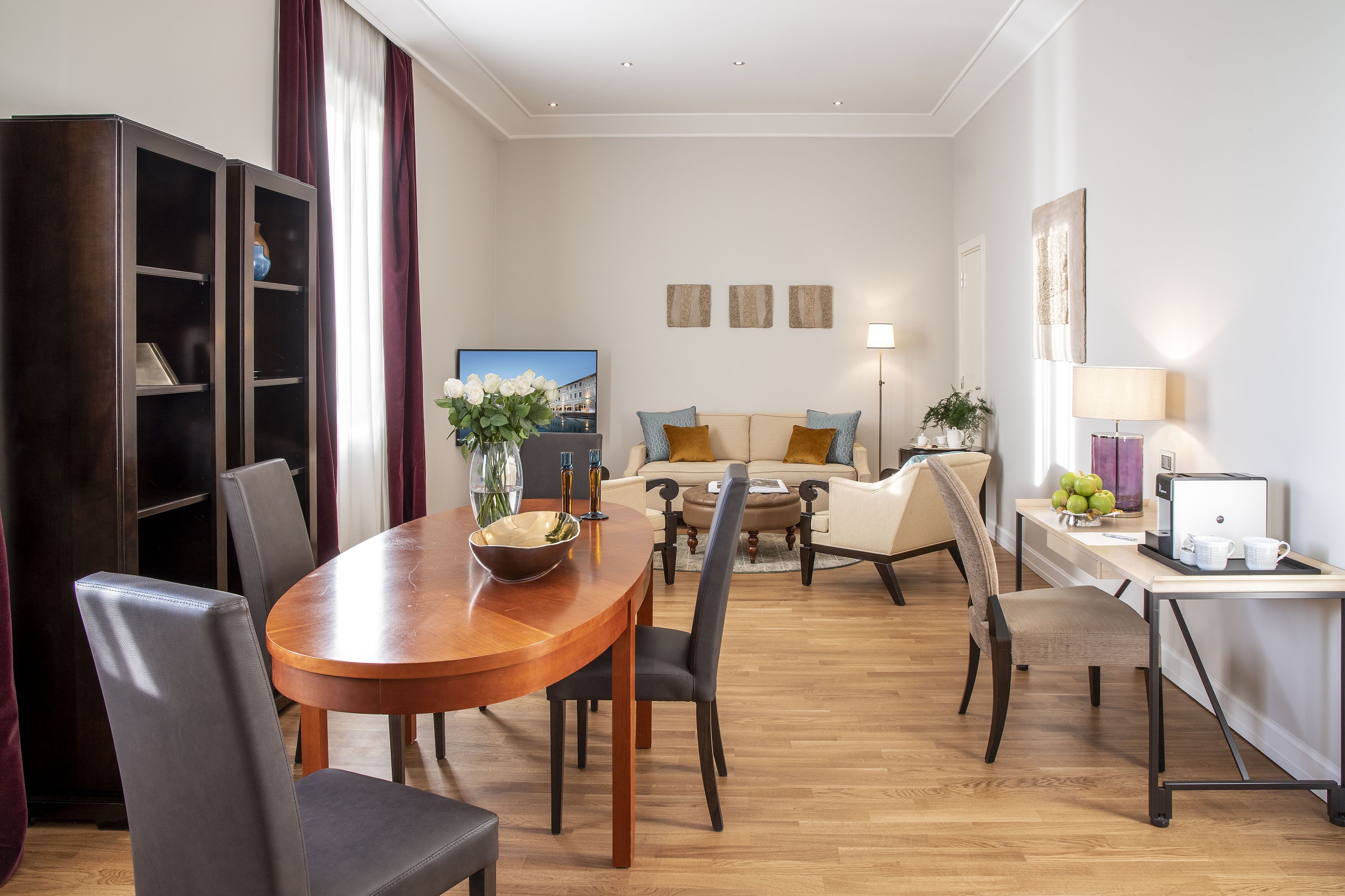 grand suite (spring view) | living room | lcd tv, pay films