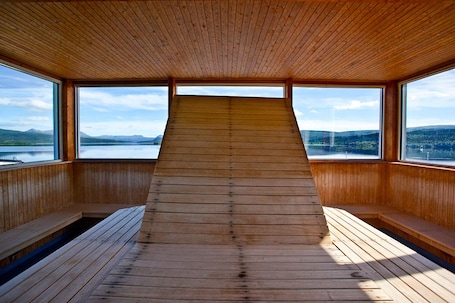 Un sauna, tratamientos corporales, masajes