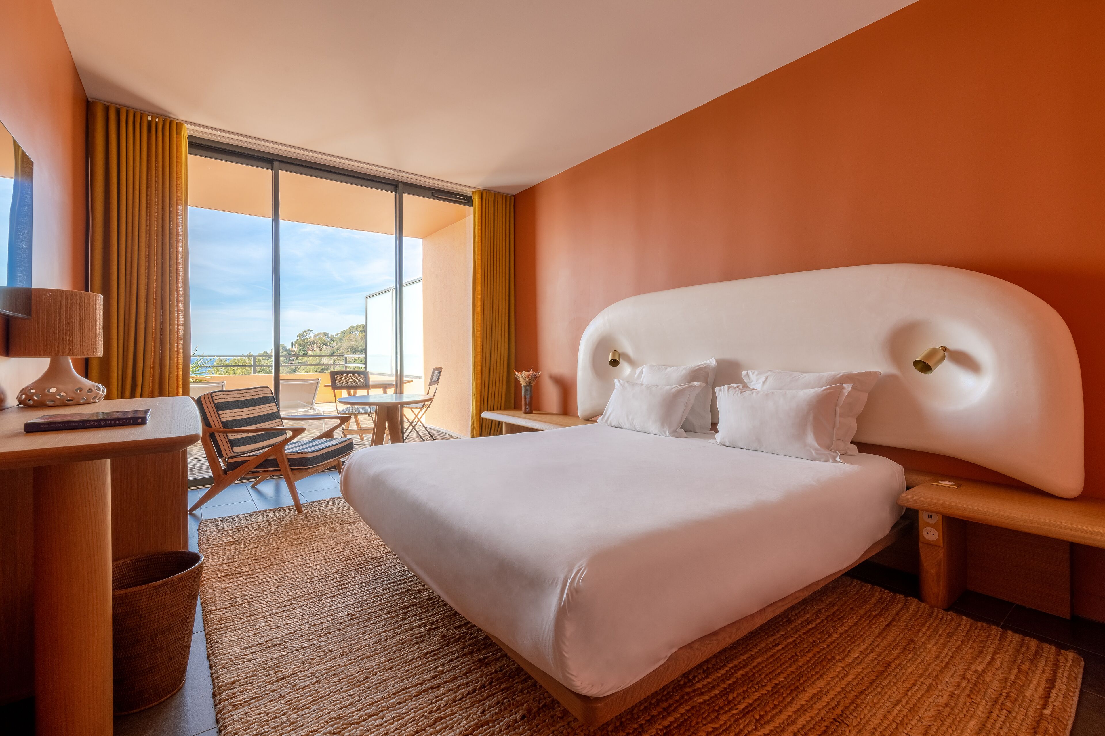 mediterranean room 25m2 with sea view terrace | 1 bedroom, premium bedding, minibar, in-room safe