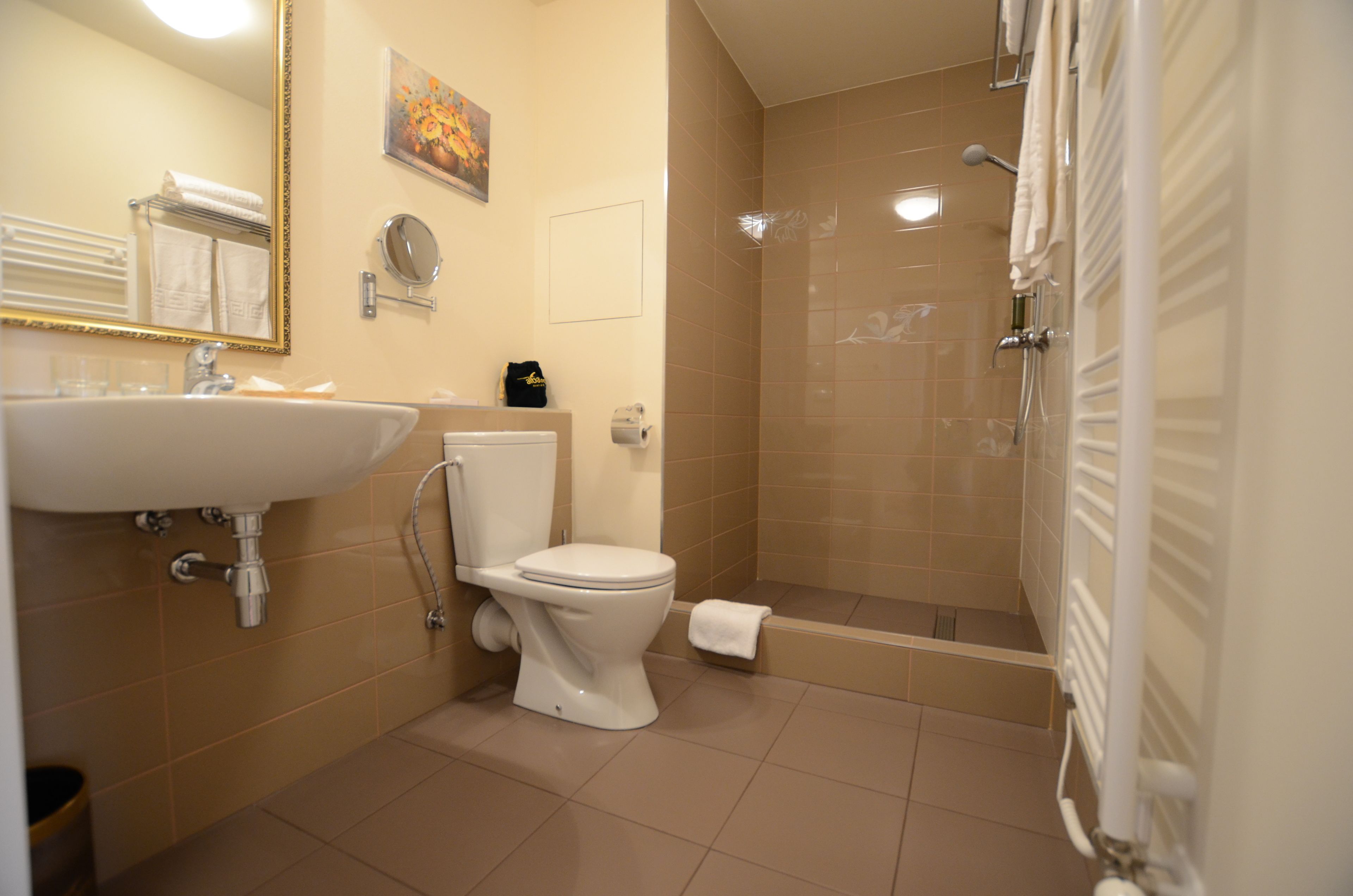 double room | bathroom | hair dryer, bathrobes, slippers, towels