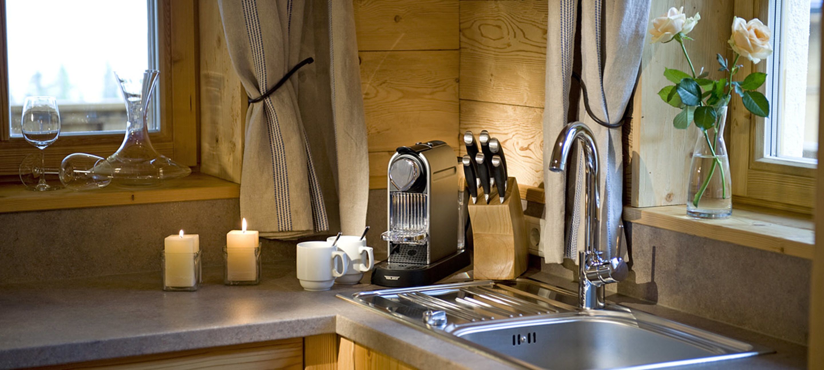 premium chalet, 3 bedrooms, sauna, mountain view (bergbaron - cleaning fee 165€) | private kitchen
